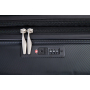 Expandable 3 Piece Luggage Sets PC Lightweight Suitcase with Two Hooks, Spinner Wheels, TSA Lock, (20/24/28), Black